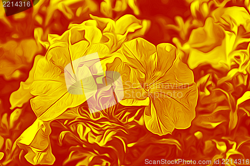 Image of Decorative flowers in the style of airbrushing -