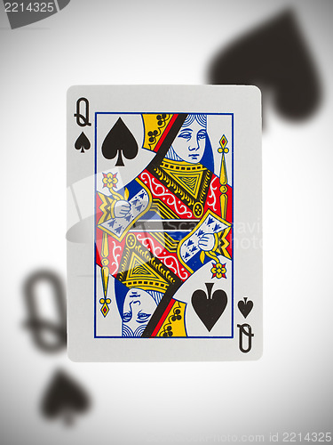 Image of Playing card, queen