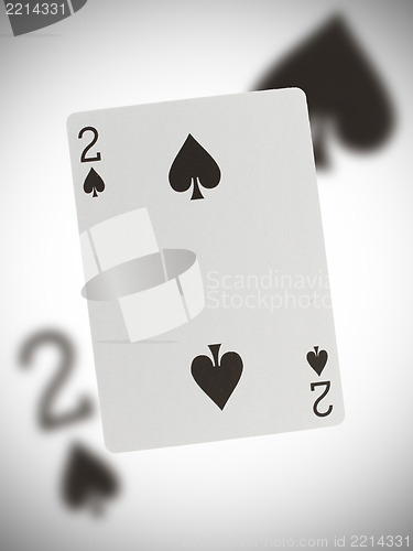 Image of Playing card, two of spades