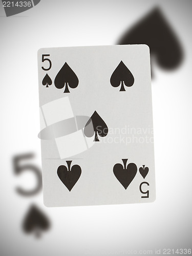 Image of Playing card, eight of spades