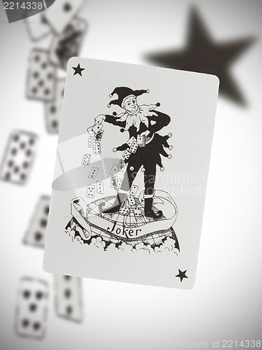 Image of Playing card, black joker