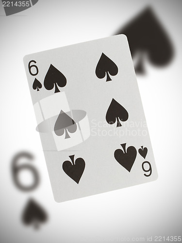 Image of Playing card, six of spades