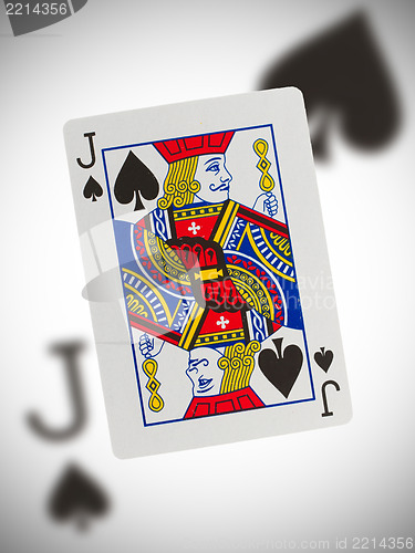 Image of Playing card, jack of spades