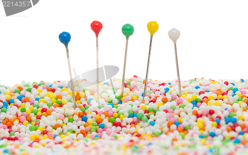 Image of Straight pins in candy