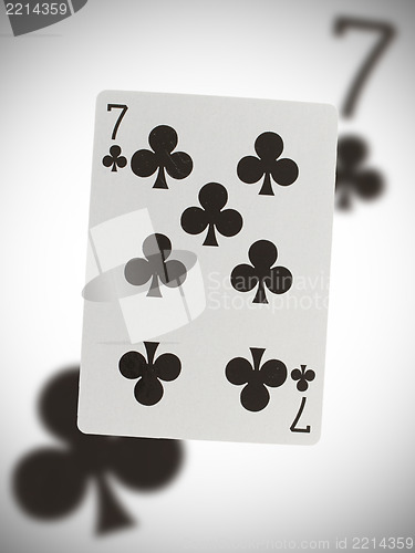 Image of Playing card, seven