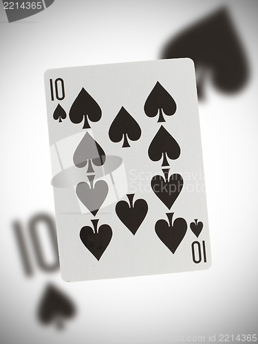 Image of Playing card, ten of spades