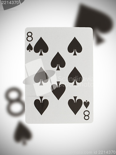 Image of Playing card, eight of spades