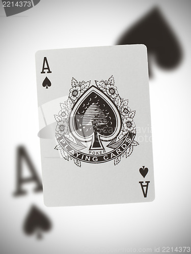 Image of Playing card, ace of spades
