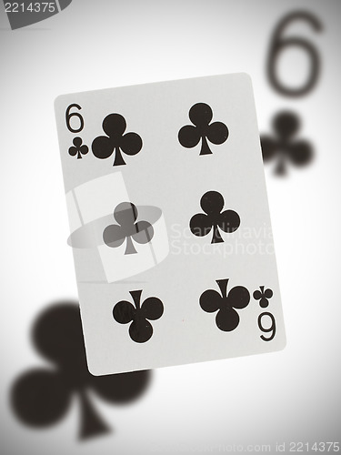 Image of Playing card, six