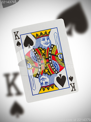 Image of Playing card, king of spades