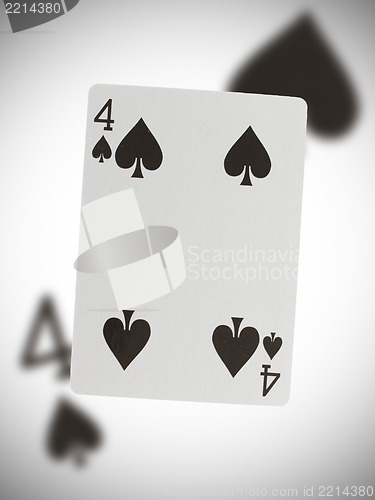 Image of Playing card, four of spades