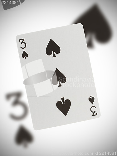 Image of Playing card, three of spades