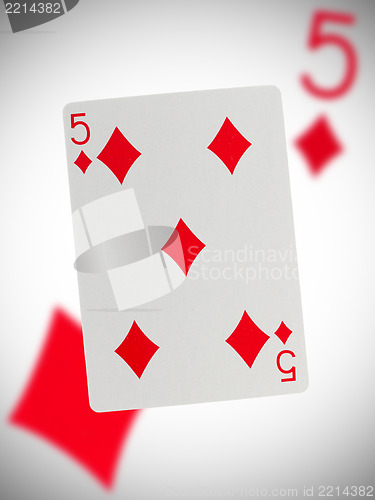 Image of Playing card, five