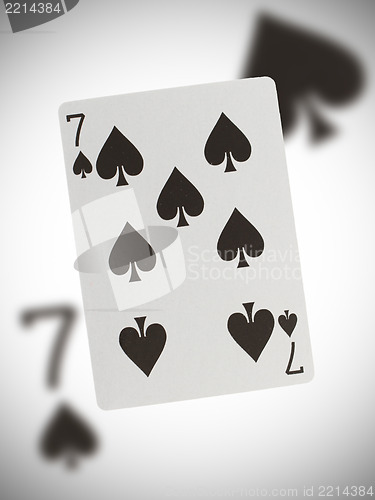 Image of Playing card, seven of spades