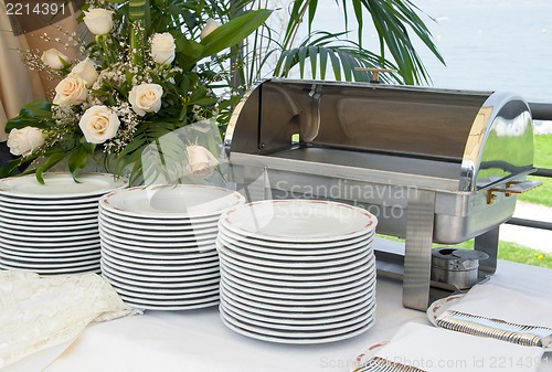 Image of Italian empty catering food warmer