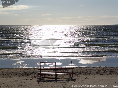 Image of Bench on the beach