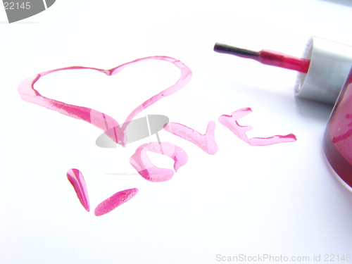 Image of Love written with nail polish