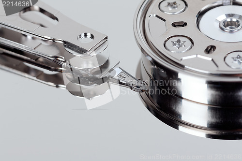 Image of close up of open hard disk 