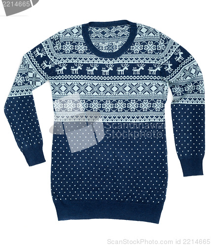 Image of sweater with a pattern of deer