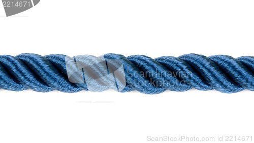 Image of Closeup of a rope isolated on white