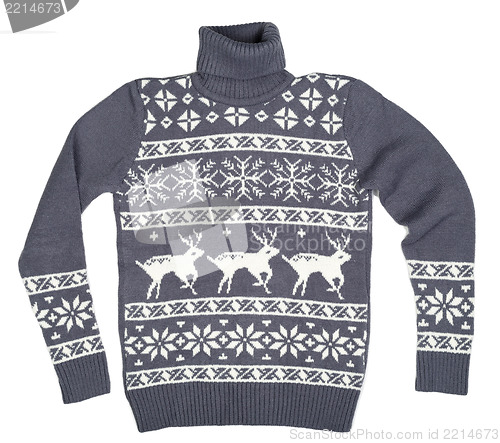 Image of Gray sweater with deer