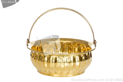 Image of Empty golden pot