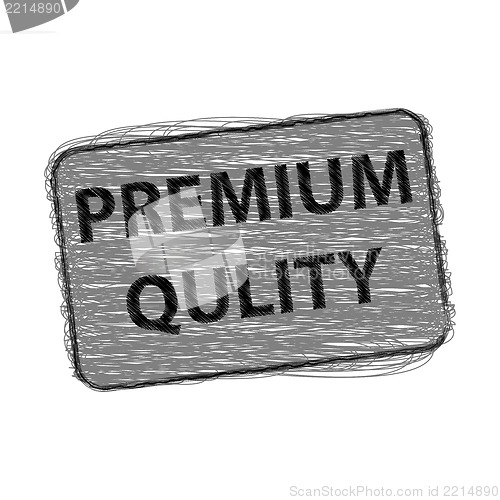 Image of Premium quality rubber stamp vector illustration