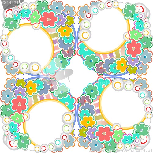 Image of Abstract flowers background