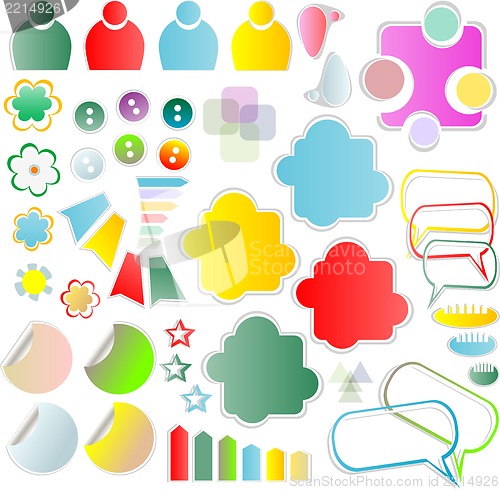 Image of set of text box and design elements