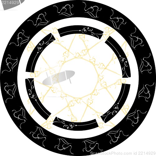 Image of Retro gold vintage shield art decoration