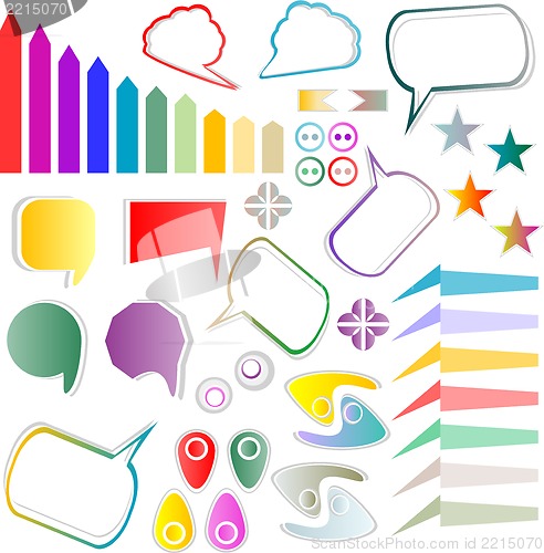 Image of web elements design scrapbook set