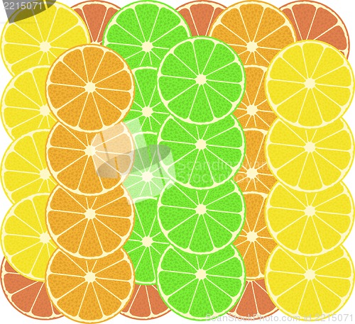 Image of citrus fruits pattern background