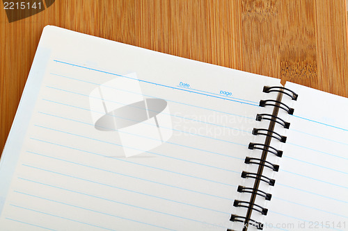 Image of spiral note book background