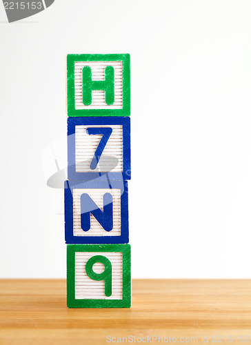 Image of H7N9 toy block