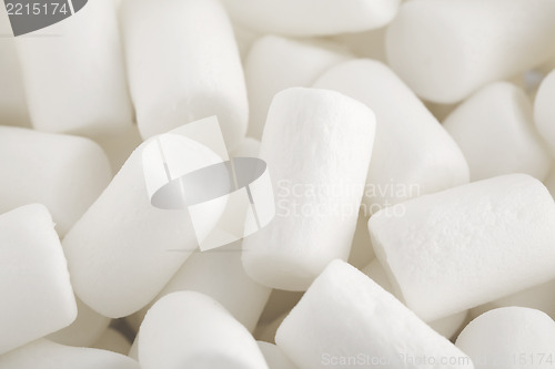 Image of White marshmallows close up