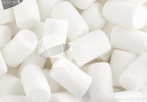 Image of White marshmallows close up