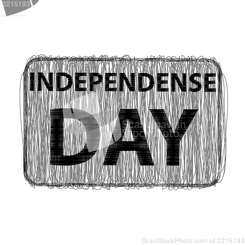 Image of white background with stamp for Independence day
