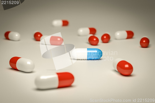 Image of red and blue pills