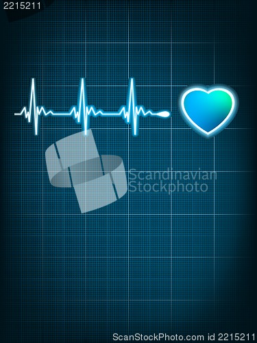 Image of Heart beating monitor. EPS 8