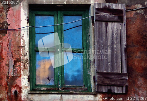 Image of broke abstract old  window 