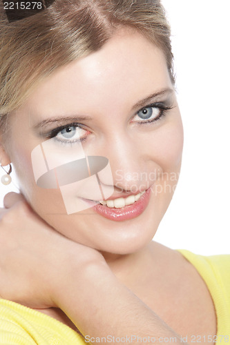 Image of Portrait of beautiful smiling woman