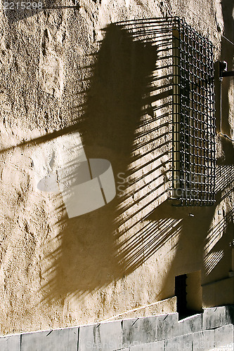 Image of  abstract old  window grate