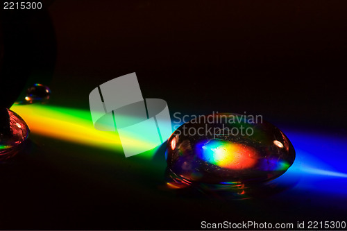 Image of  drop in a plastic cd material