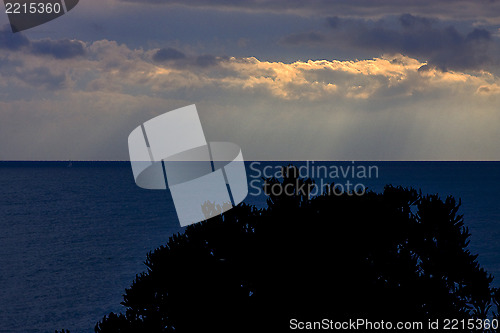Image of  sea and rain in italy