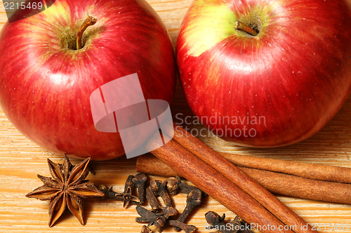 Image of apples with spices