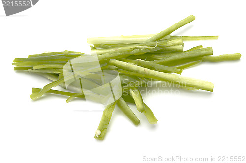 Image of Sliced green chili pepper