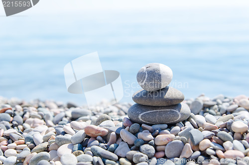 Image of zen stones on beach