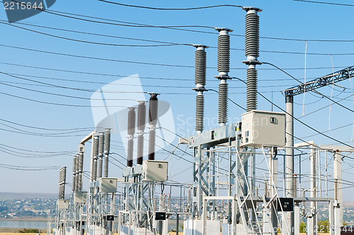 Image of general view to high-voltage substation