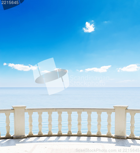 Image of View of the sea from a hotel terrace