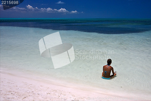 Image of relax and coastline in the caraibbien  lagoon 